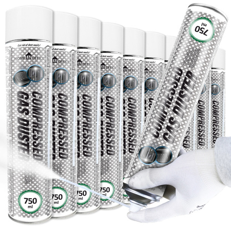 10x Home&Office Compressed Gas Duster 750ml – aire comprimido