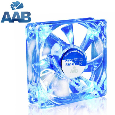 3x Ventilador 80 mm AABCOOLING Super Silent Fan 8 BLUE LED