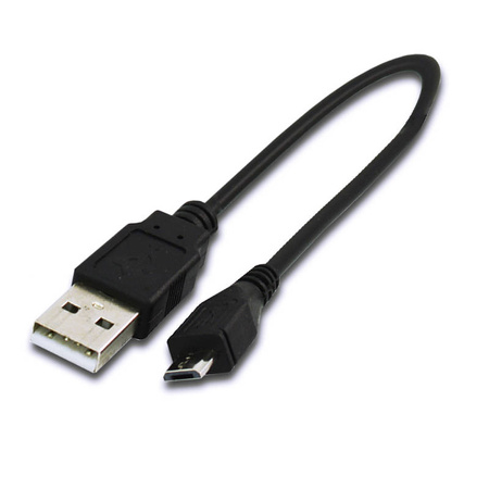 1x Kabel Micro USB 20 cm - Czarny