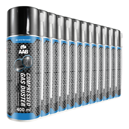 12x AABCOOLING Compressed gas duster 400ml – trykluft spray