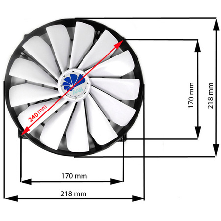 Ventola silenziosa 218 mm AABCOOLING Super Silent Fan 25