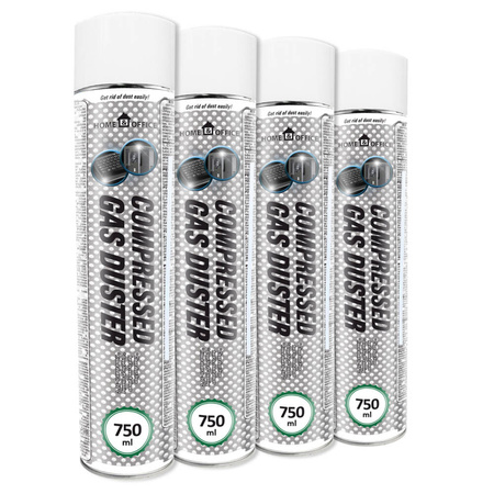 4x Home&Office Compressed Gas Duster 750ml – stlačený vzduch