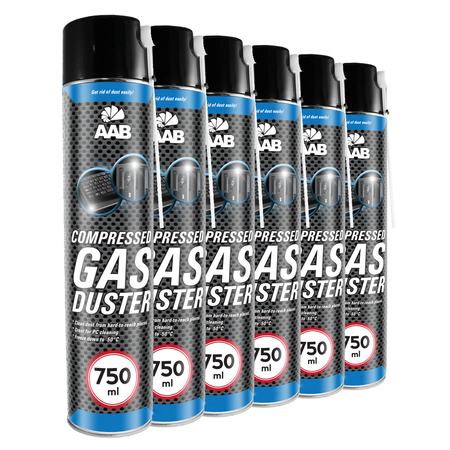 6x AABCOOLING Compressed gas duster 750ml – suslėgtas oras