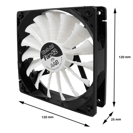 3x AABCOOLING Black Jet Fan 12