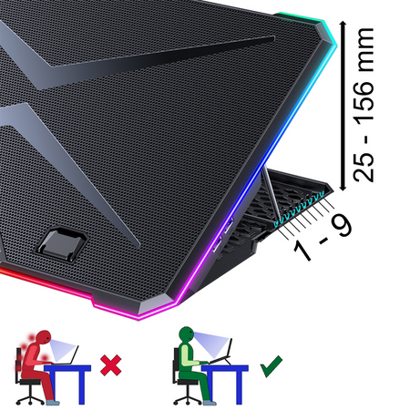 Nešiojamojo kompiuterio aušinimo padėklas AABCOOLING Quantum