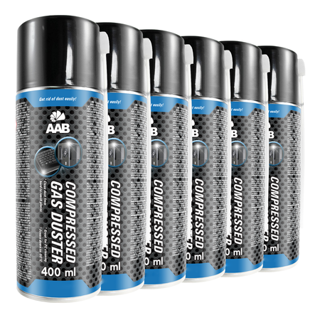 6x AABCOOLING Compressed gas duster 400ml – aria compressa spray