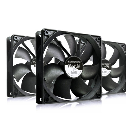 3x AABCOOLING Black Silent Fan 12 1600 rpm