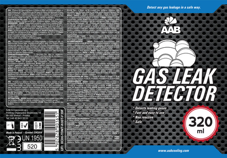 1x AABCOOLING GAS LEAK DETECTOR 320 ml – gāzes noplūdes detektors aerosols