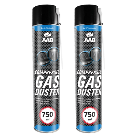 2x AABCOOLING Compressed gas duster 750ml – aire comprimido