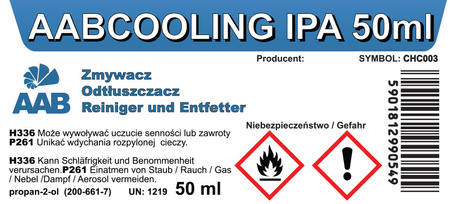 Alcohol isopropílico 99,7 % AABCOOLING IPA 50 ml