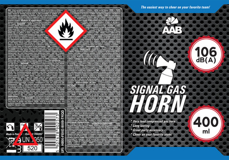 1x AAB Signal GAS Horn 400ml – goarnă cu aer comprimat