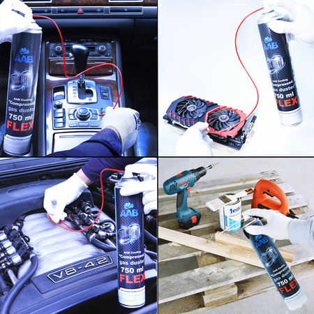 AABCOOLING Compressed Gas Duster FLEX 750ml – stlačený vzduch