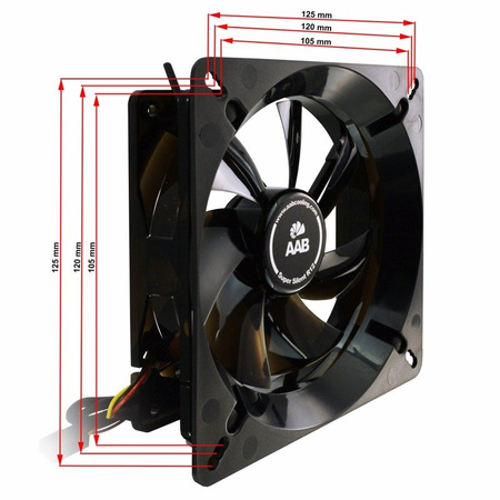 Blæseradapter AABCOOLING 120 til 140 mm