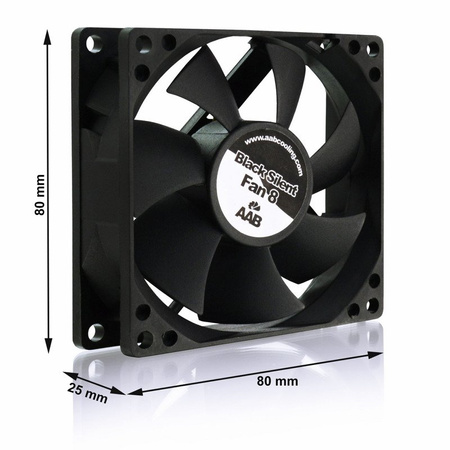 Ventola 80 mm AABCOOLING Black Silent Fan 8