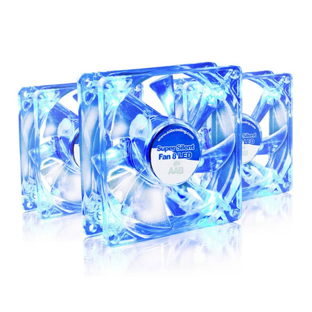 3x AABCOOLING Super Silent Fan 8 BLUE LED – wentylator 80 mm