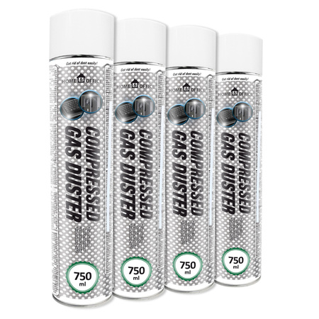 4x Home&Office Compressed Gas Duster 750ml – aire comprimido